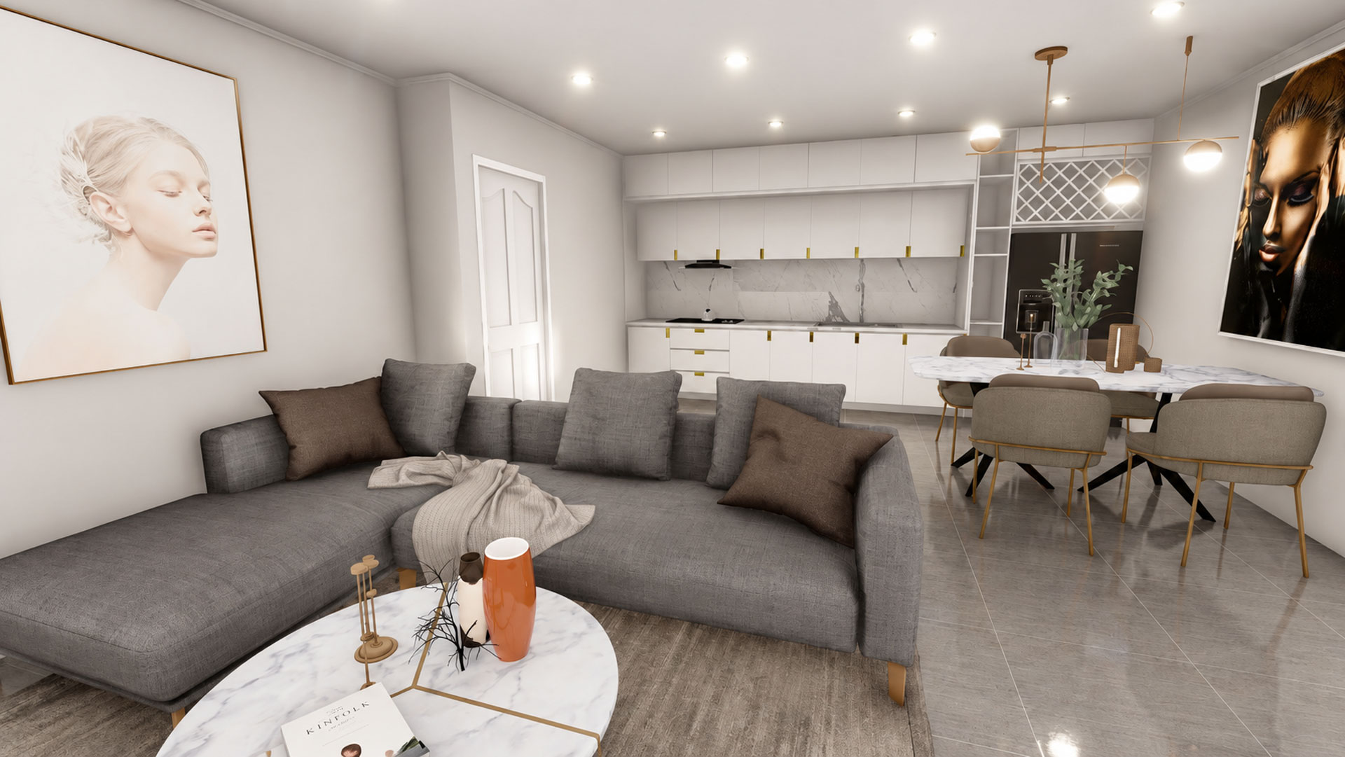 Living room interior of an apartment