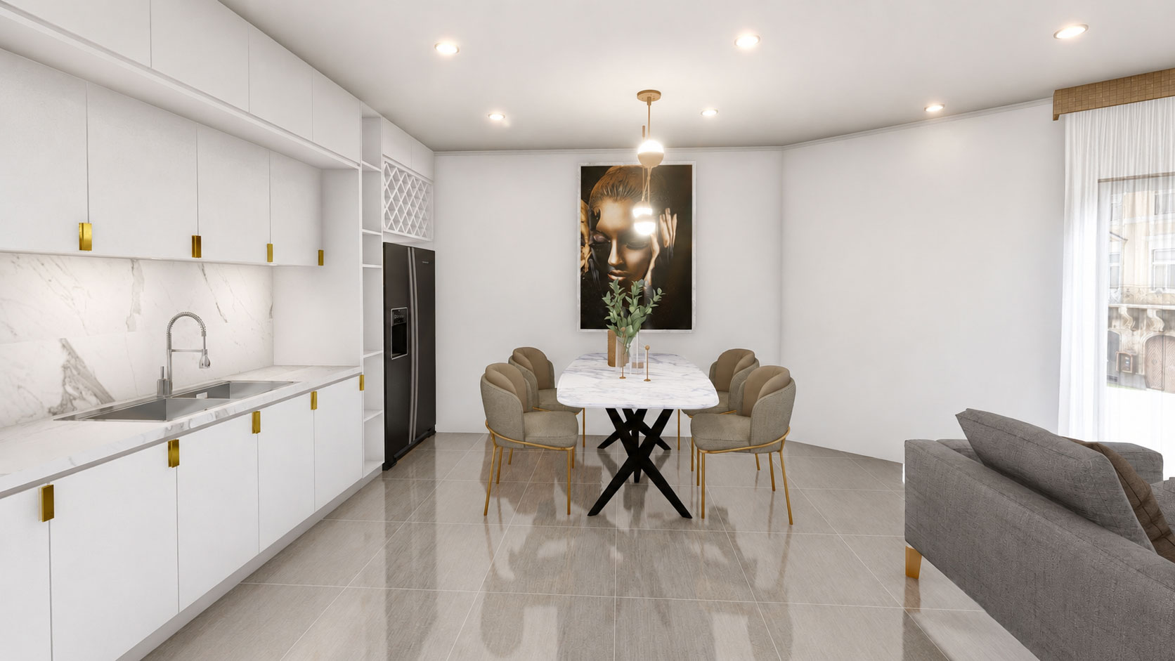 Living room interior of an apartment