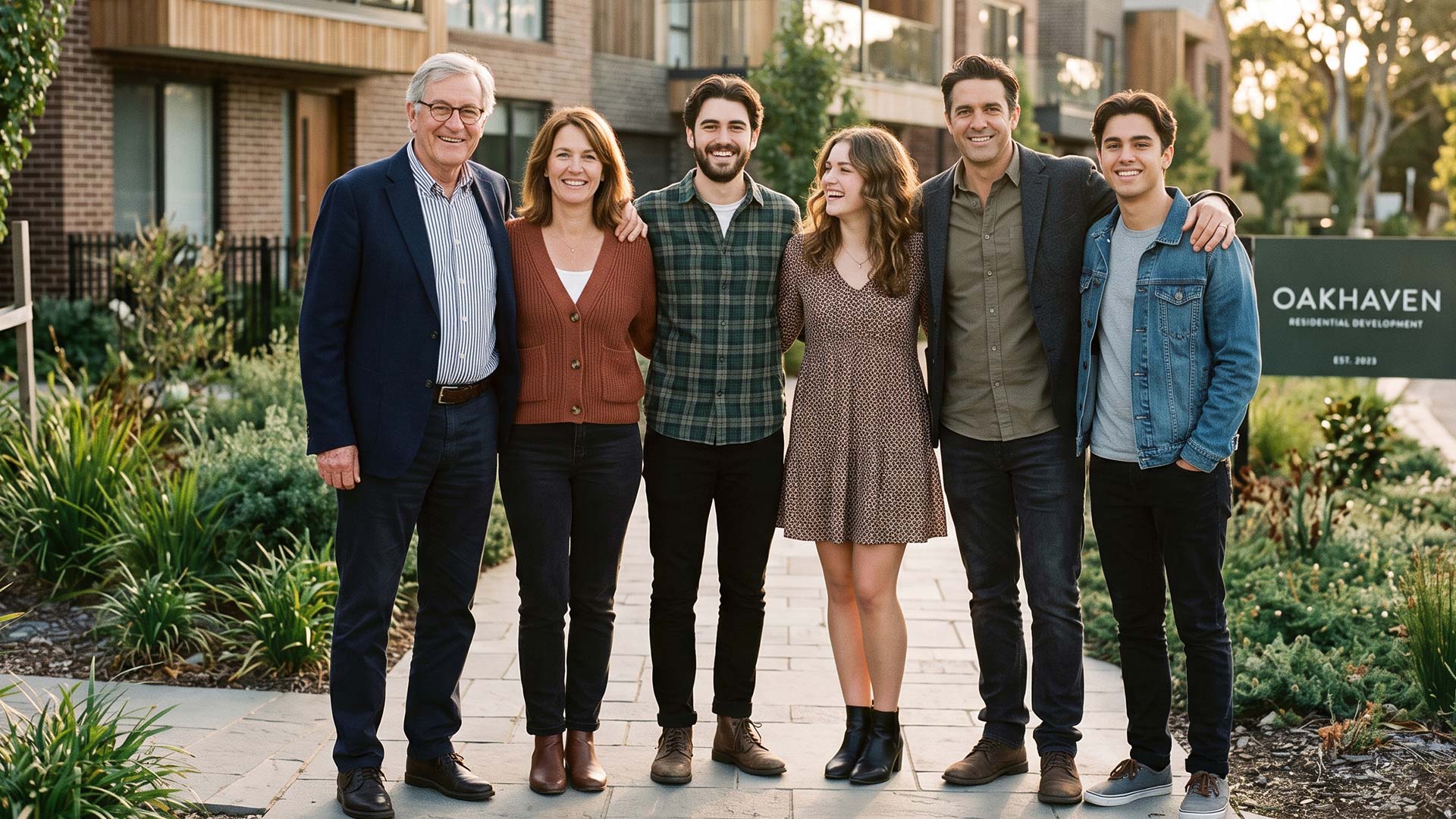 Multigenerational family and team portrait